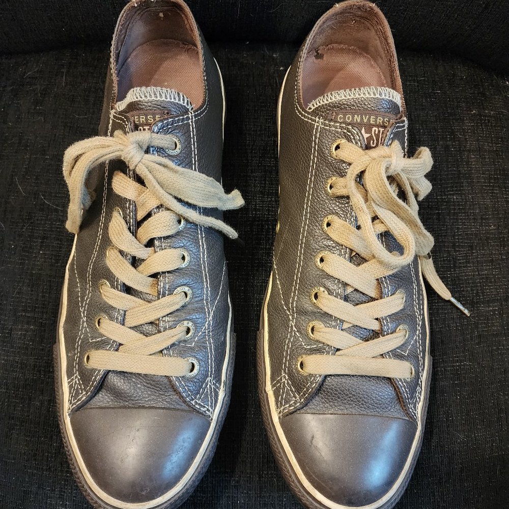 Converse All Stars Brown Leather Sneakers - Unisex
